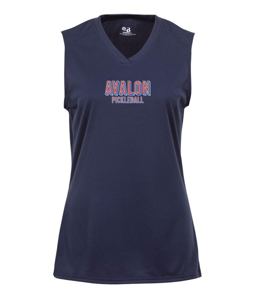 Avalon Pickleball Ladies Sleeveless Tank V-Neck Shirt 2026