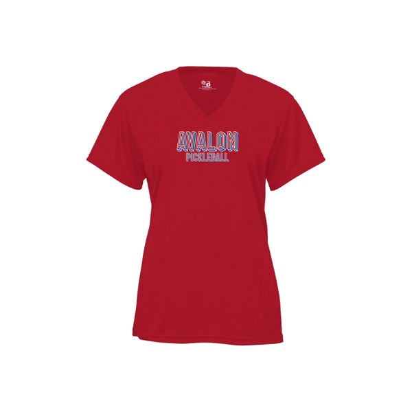 Avalon Pickleball Ladies Short Sleeve V-Neck Shirt 2026