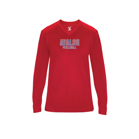 Avalon Pickleball Ladies Long Sleeve V-Neck Shirt 2026