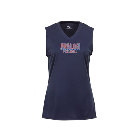 Avalon Pickleball Ladies Sleeveless Tank V-Neck Shirt 2026
