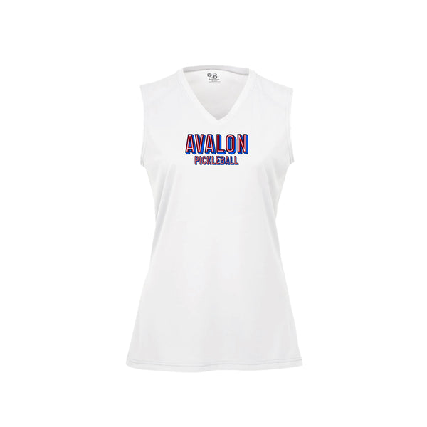 Avalon Pickleball Ladies Sleeveless Tank V-Neck Shirt 2026