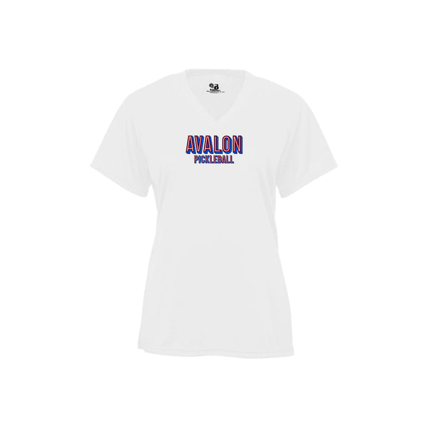 Avalon Pickleball Ladies Short Sleeve V-Neck Shirt 2026