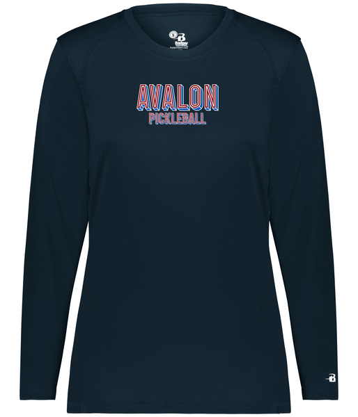 Avalon Pickleball Ladies Long Sleeve Crew Neck Shirt 2026