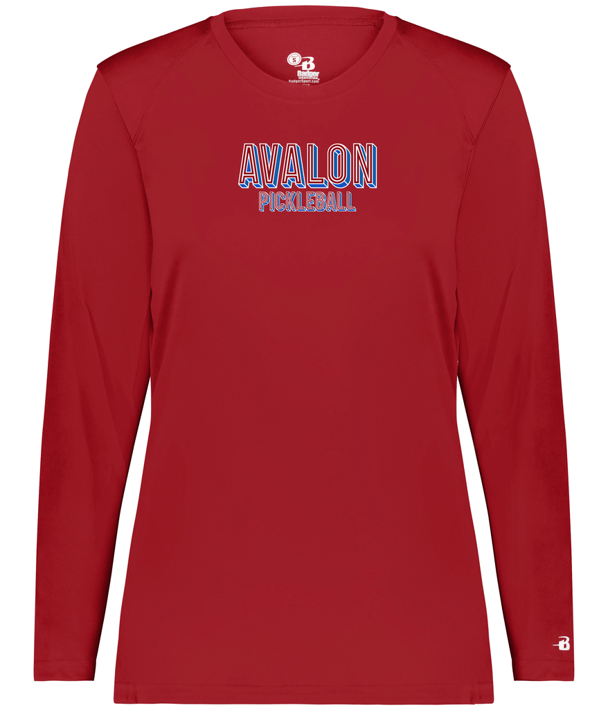 Avalon Pickleball Ladies Long Sleeve Crew Neck Shirt 2026