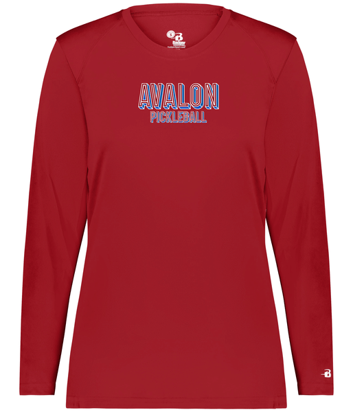 Avalon Pickleball Ladies Long Sleeve Crew Neck Shirt 2026