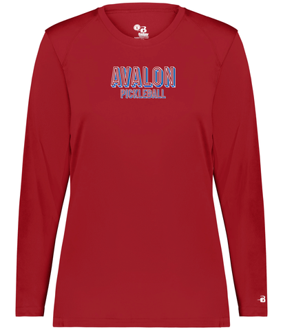 Avalon Pickleball Ladies Long Sleeve Crew Neck Shirt 2026