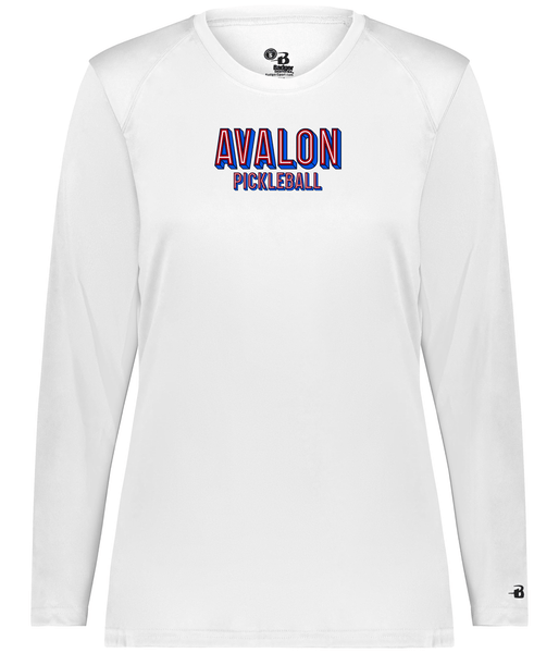 Avalon Pickleball Ladies Long Sleeve Crew Neck Shirt 2026