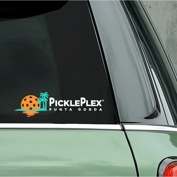 PicklePlex ® Pickleball Club Decal - Long Design - Bumper Sticker