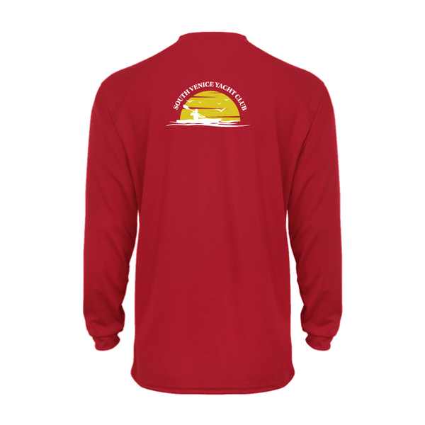 South Venice Yacht Club Men's Long Sleeve Performance Crew Neck T-Shirt