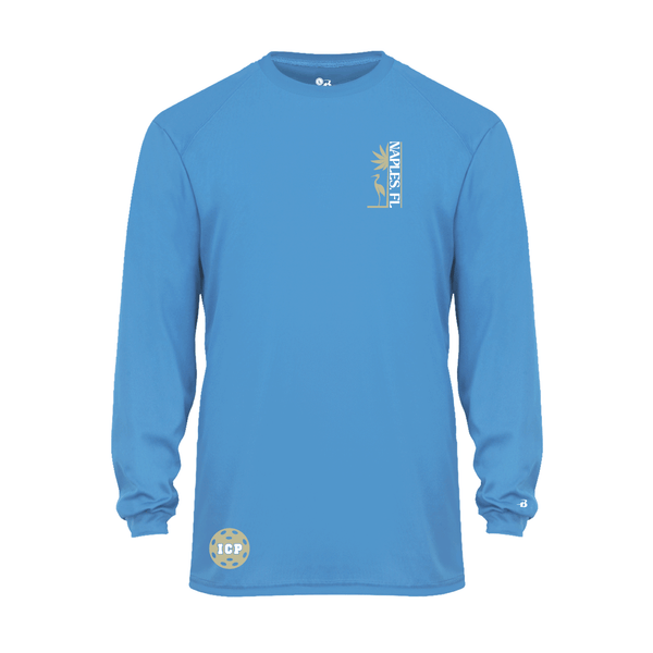 Isles Pickleball Men's Long Sleeve Shirt 2025 Logo - Carolina Blue