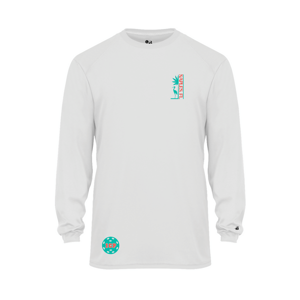 Isles Pickleball Men's Long Sleeve Shirt 2025 Logo - White