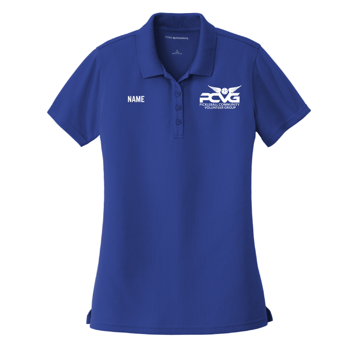 PCVG Volunteer Ladies Performance Polo Sleeve Shirt - Polo shirts have a $10 upcharge payable at pick up.