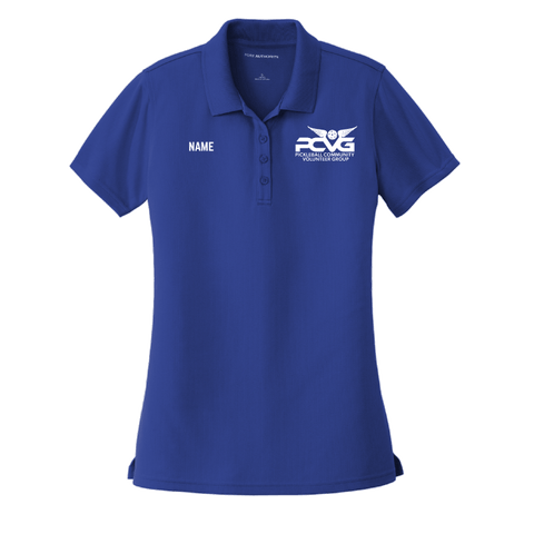 PCVG Volunteer Ladies Performance Polo Sleeve Shirt - Polo shirts have a $10 upcharge payable at pick up.
