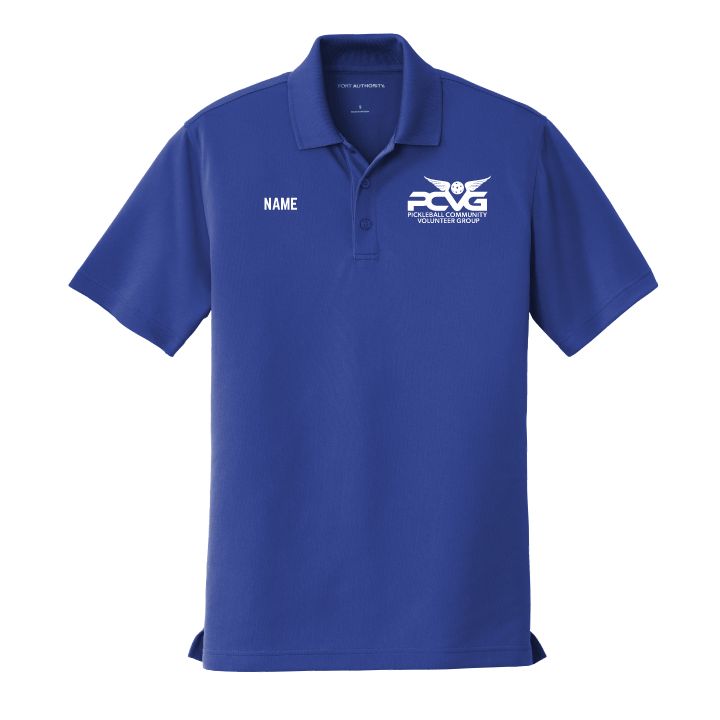 PCVG Volunteer Men's Performance Polo Sleeve Shirt - Polo shirts have a $10 upcharge payable at pick up.