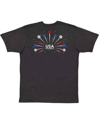 Patriotic Mens Vintage Pickleball T-Shirt