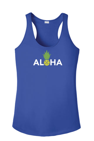 Aloha Ladies Racerback Pickleball T-Shirt