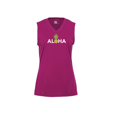 Aloha Ladies Sleeveless Pickleball T-Shirt