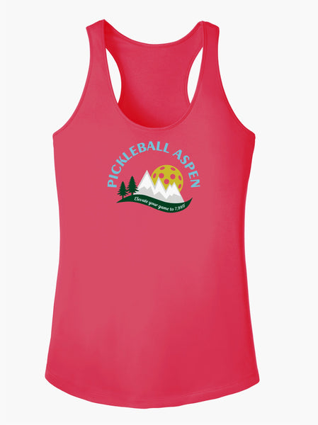 Aspen Colorado Pickleball Ladies Performance Racerback Tank 2019