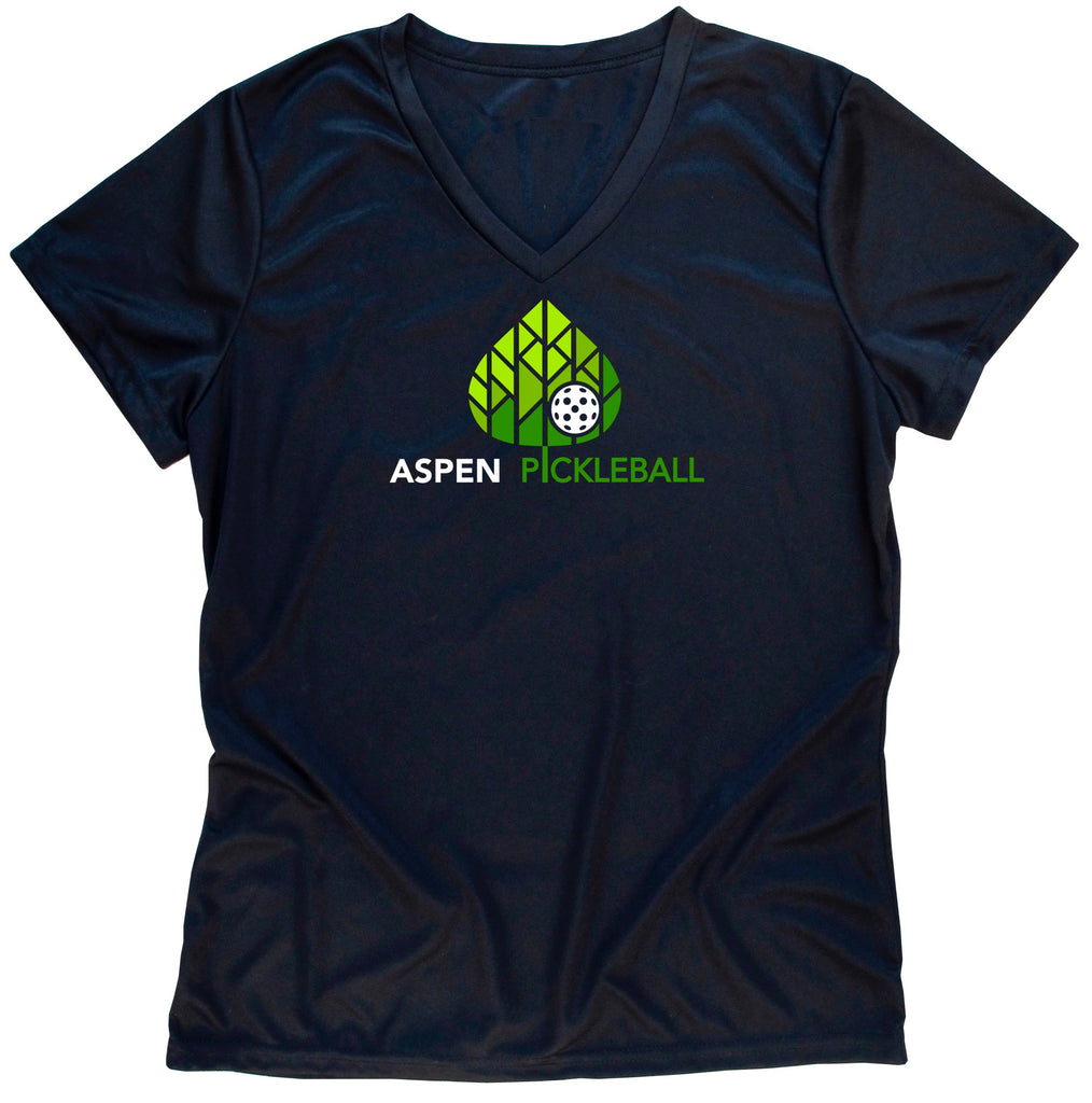 Aspen Pickleball Ladies Performance T-Shirt - Front Logo