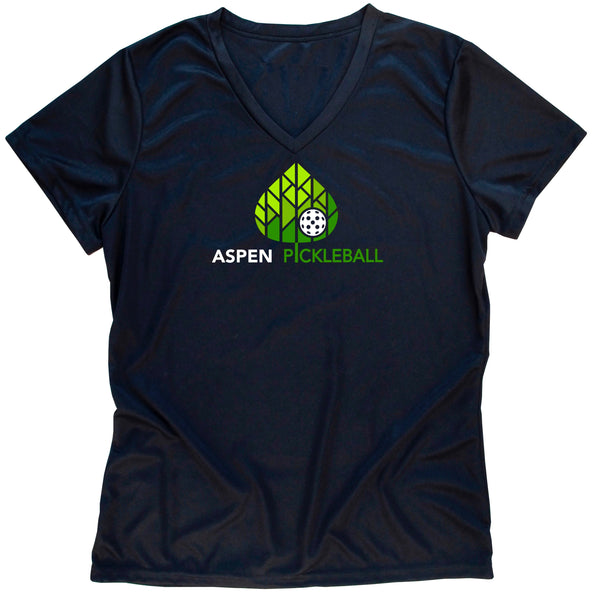 Aspen Pickleball Ladies Performance T-Shirt - Front Logo