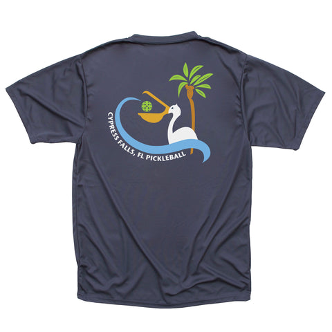Cypress Falls Pelican Design Men's Performance Crew Neck T-Shirt