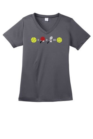 Pickleball Emoji Ladies T-Shirt - Performance Dri-Fit
