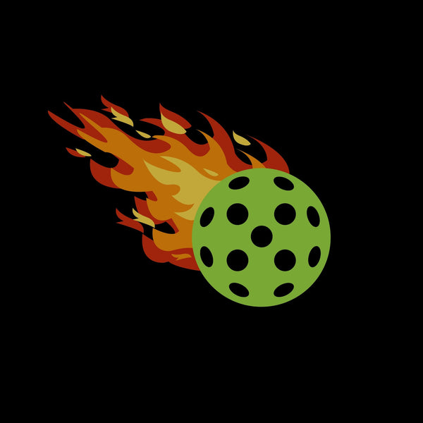 Golf Cart Pickleball Fireball Decal