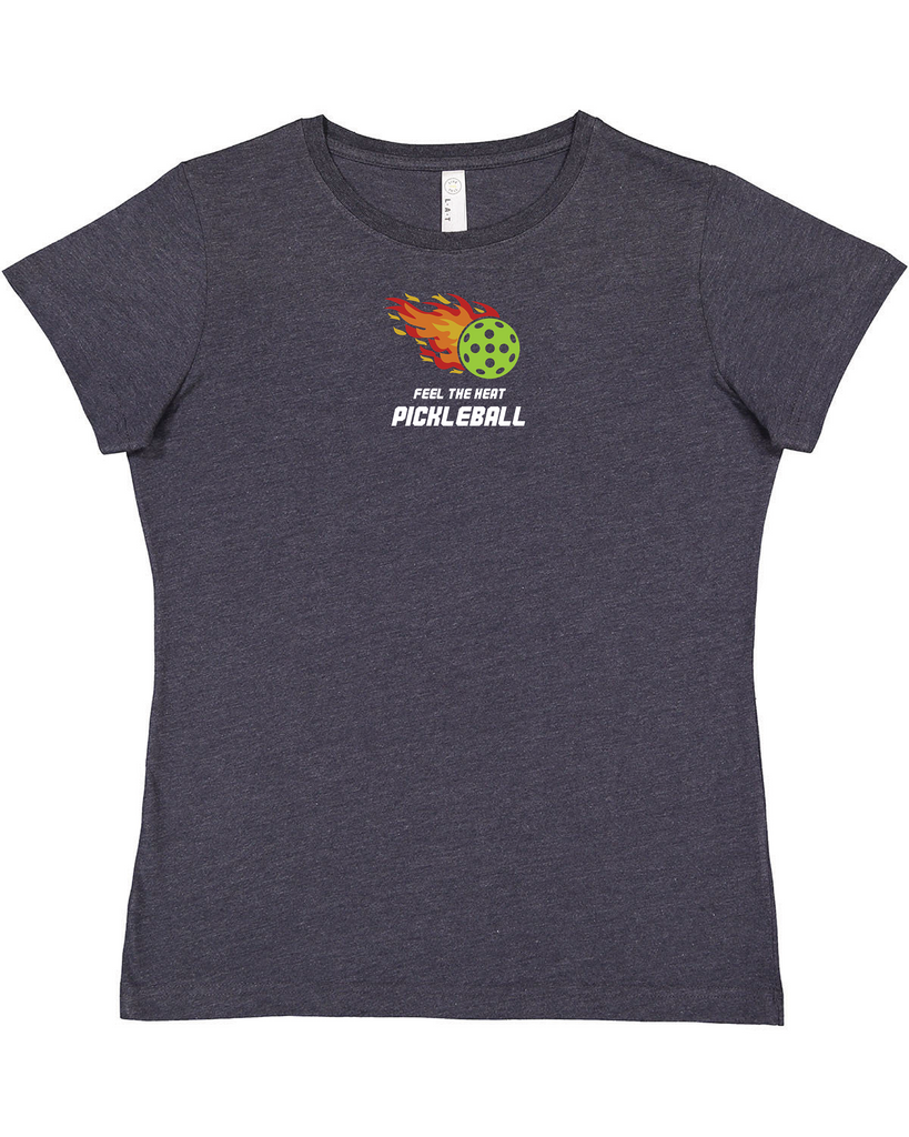 Feel The Heat! Ladies Vintage Pickleball T-Shirt