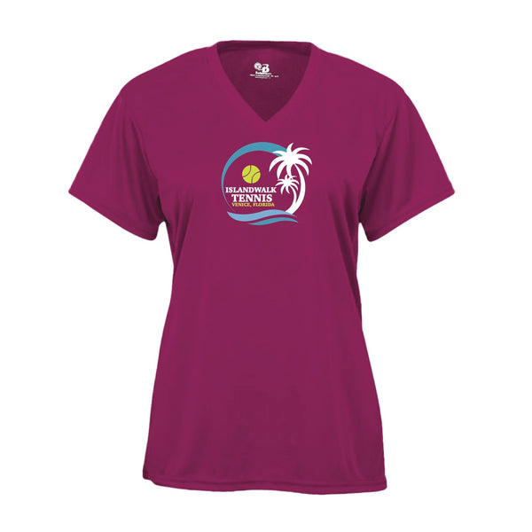 Islandwalk Tennis Ladies Performance T-Shirt - Large Front Logo