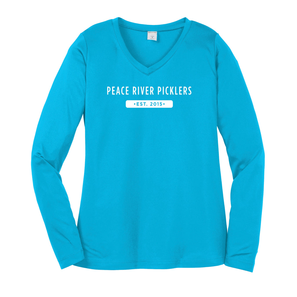 Peace River Picklers 2021 Pickleball Ladies Performance Long Sleeve Shirt - Design 4