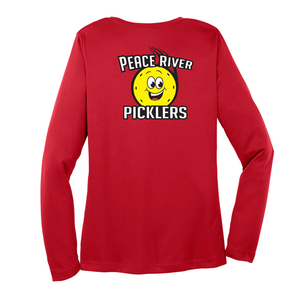 2021 Peace River Picklers Pickleball Ladies Performance Long Sleeve Shirt - Design 2