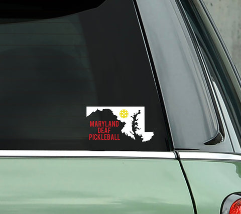 Maryland Deaf Pickleball Decal