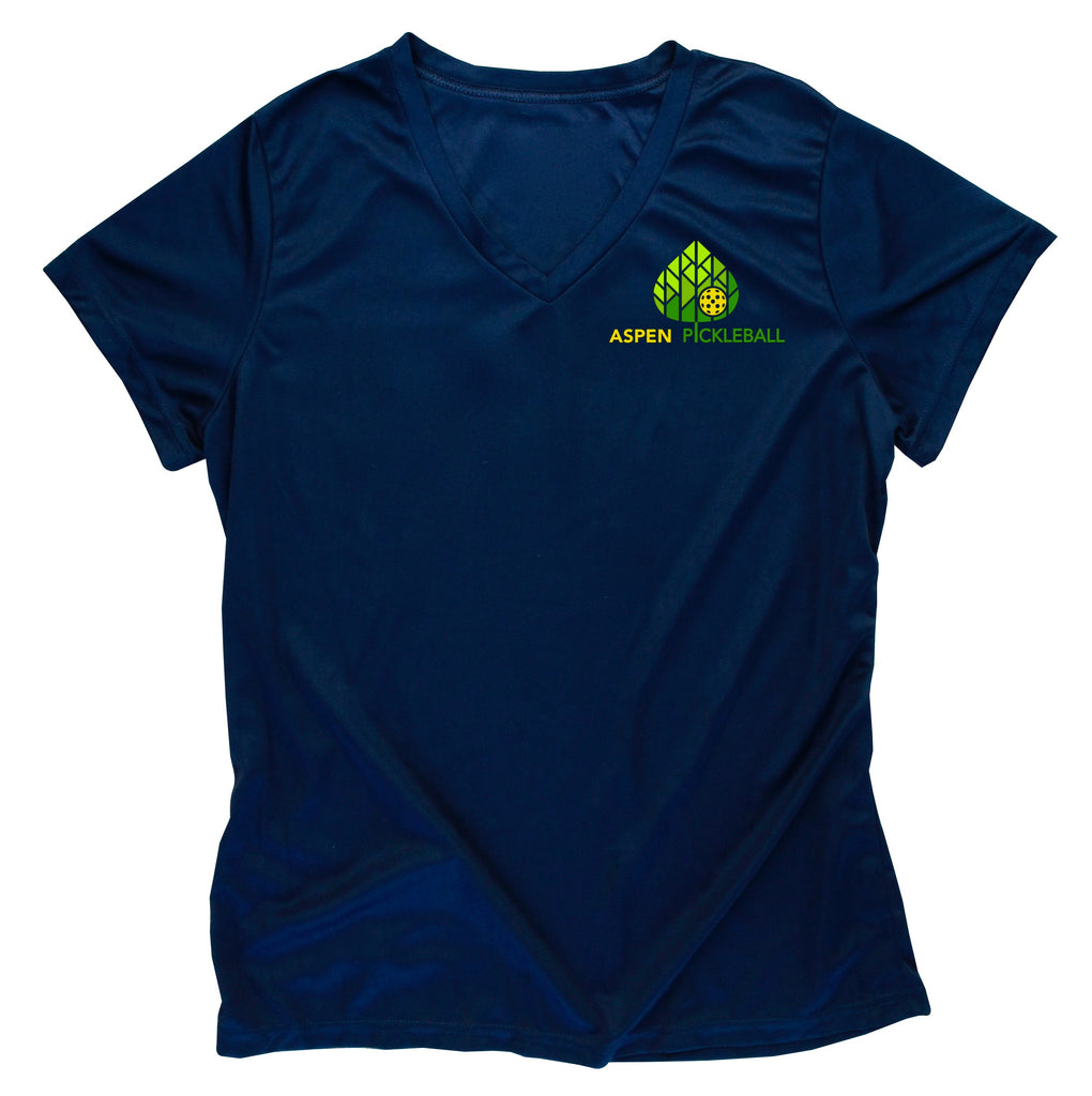 Aspen Pickleball Ladies Performance T-Shirt - Colorado Pickleball Front Chest Logo