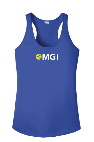 OMG! Ladies Racerback Pickleball T-Shirt