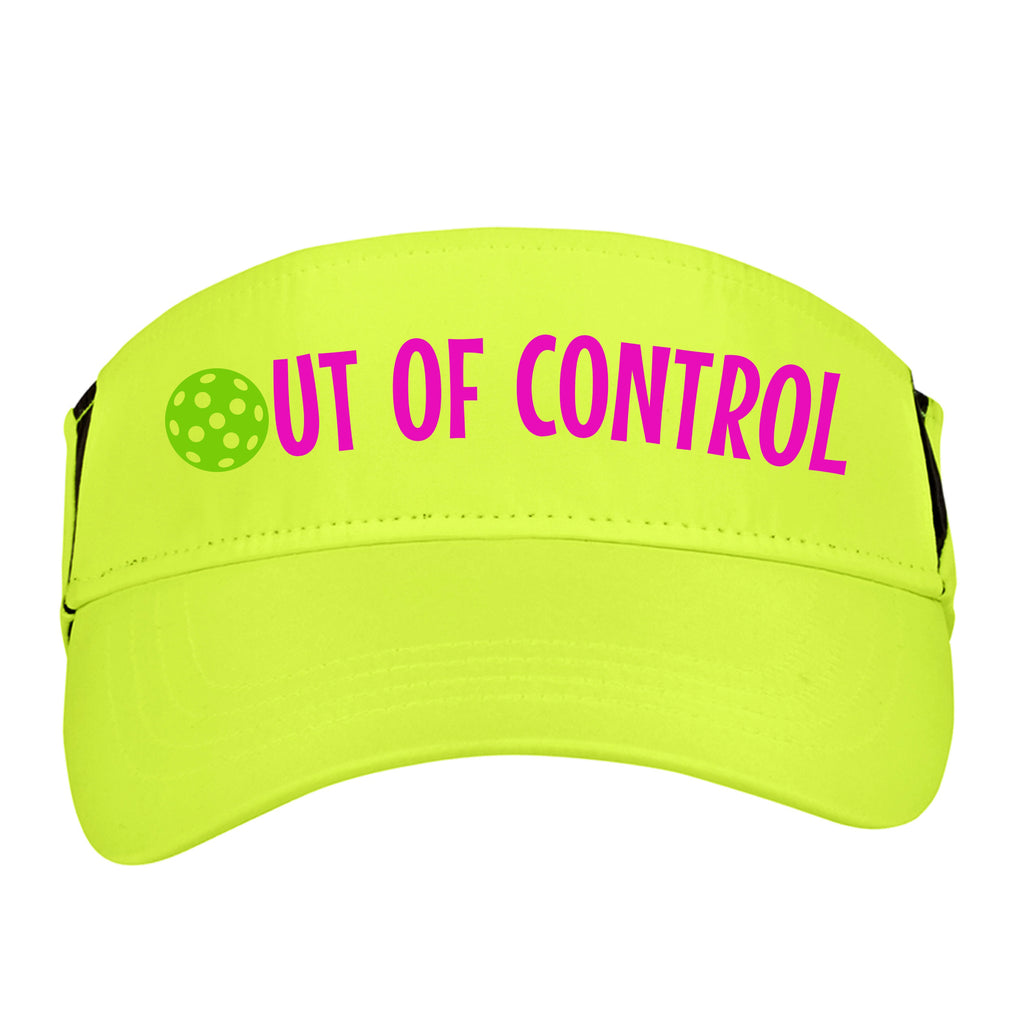 OUT OF CONTROL Embroidered Performance Dri-Fit Visor by Pickleball Xtra