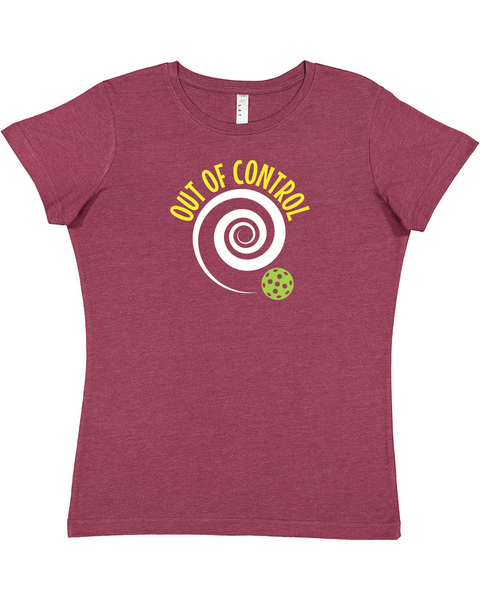 Out Of Control Vintage Ladies Pickleball T-Shirt