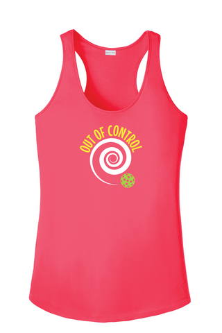 Out of Control Pickleball Ladies Racerback Tank