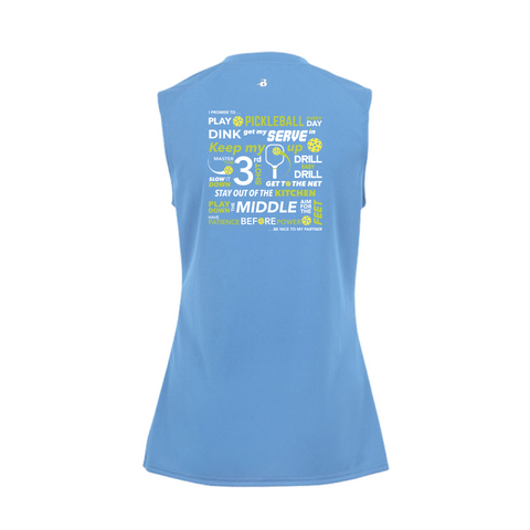 Pickleball Pledge Ladies Sleeveless Performance Tank