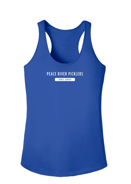 Peace River Picklers 2021 Pickleball Ladies Performance Racerback Shirt - Design 2