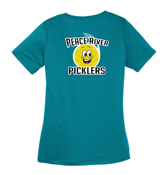 Peace River Picklers 2021 Pickleball Ladies Performance Short Sleeve Shirt - Design 2