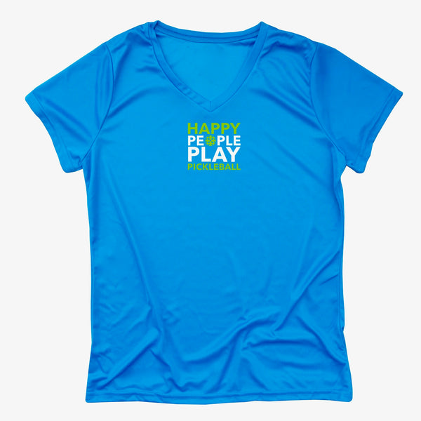 Happy People Play Pickleball Ladies T-Shirt - Performance Dri-Fit