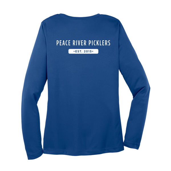2021 Peace River Picklers Pickleball Ladies Performance Long Sleeve Shirt - Design 1