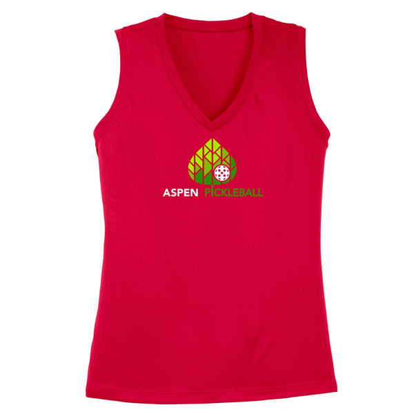 Aspen Pickleball Ladies Performance Sleeveless Tank - Front Logo