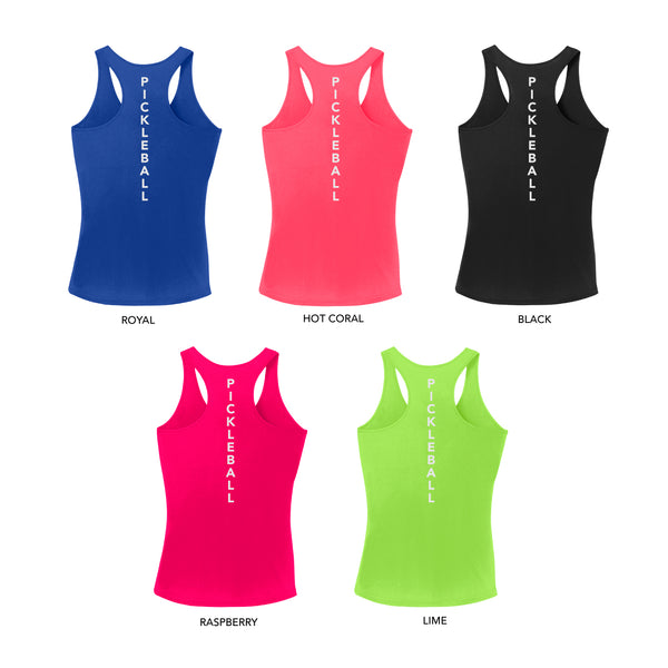 Roaring Fork, Colorado Pickleball Ladies Performance Racerback Tank