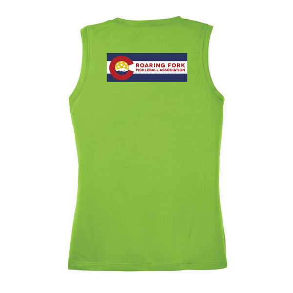 Roaring Fork, Colorado Pickleball Ladies Performance Sleeveless Tank