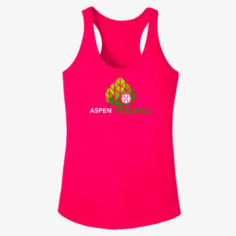 Aspen Pickleball Ladies Performance Racerback Tank - Front Logo