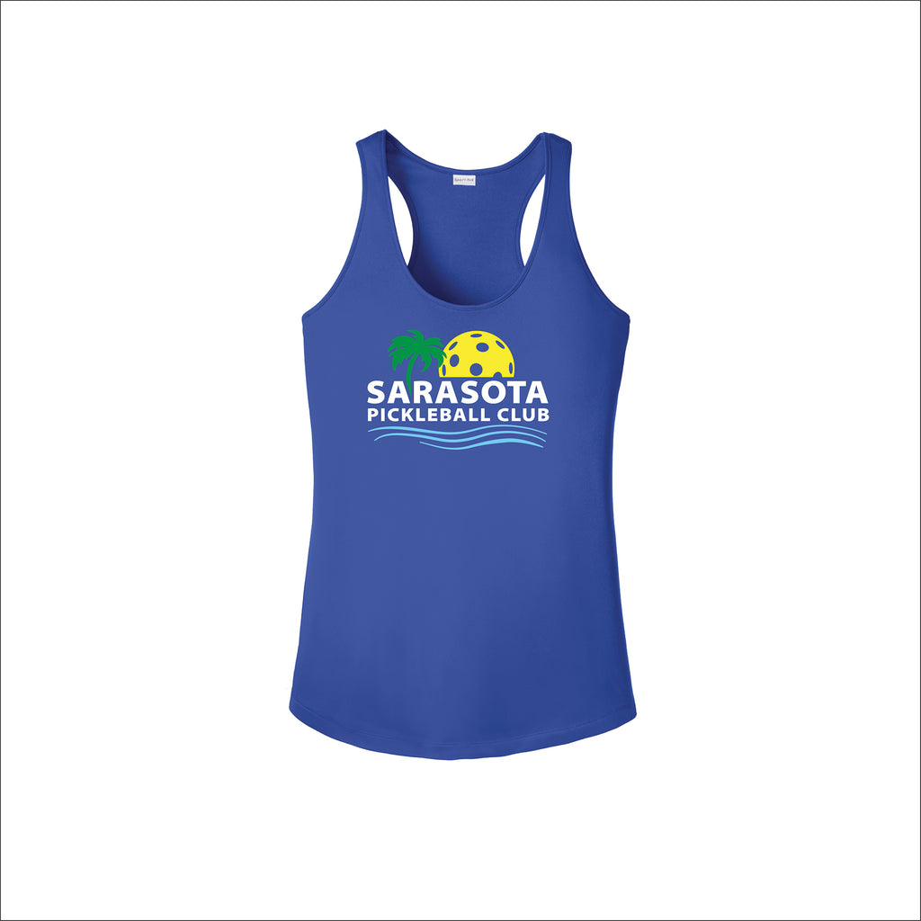 Sarasota Pickleball Club Ladies Performance Racerback Shirt 2021