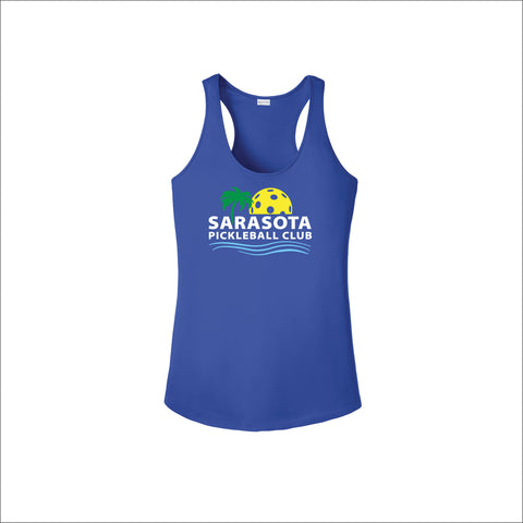 Sarasota Pickleball Club Ladies Performance Racerback Shirt 2021