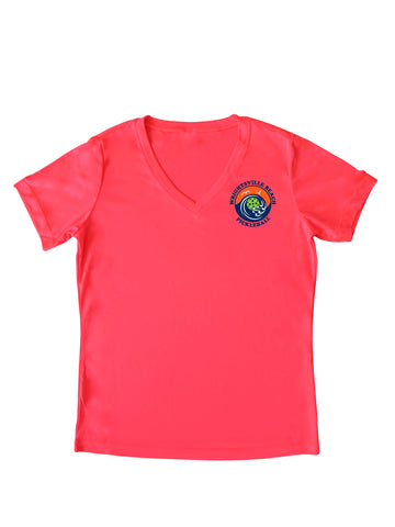 Wrightsville Beach Pickleball Ladies Performance T-Shirt-Front Chest Logo