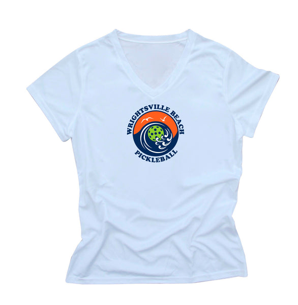 Wrightsville Beach Pickleball Ladies Performance T-Shirt - Front Logo